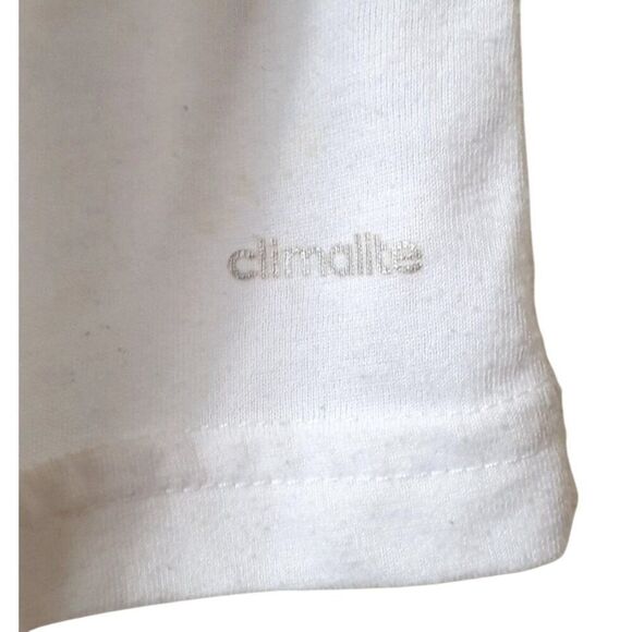 Adidas Mens Ultimate Tee Lg White V-Neck Climalite SS Versatile Sporty Athletic - Picture 4 of 5